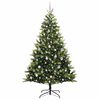vidaXL Arbre de No&euml;l artificiel en silicone flexible 300 LEDs 210 cm
