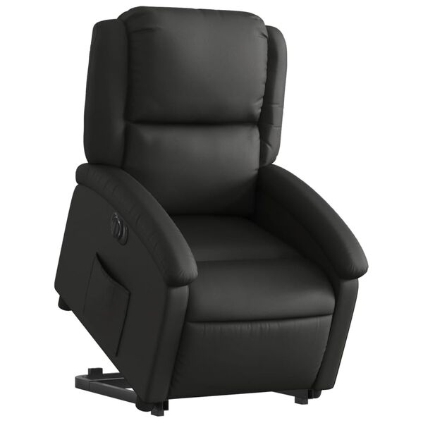 vidaXL Fauteuil inclinable électrique noir cuir véritable