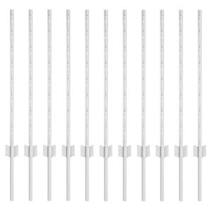 vidaXL Poteau de cl&ocirc;ture ench&acirc;ss&eacute; 11 pi&egrave;ces Argent&eacute; 120 cm