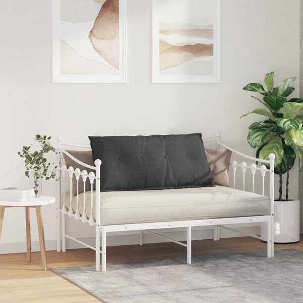 vidaXL Coussin de Dos Gris fonc&eacute; 100 x 50 cm Tissu en velours c&ocirc;tel&eacute;