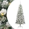 vidaXL Sapin de No&euml;l Artificiel &agrave; Branches Articul&eacute;es Vert et blanc