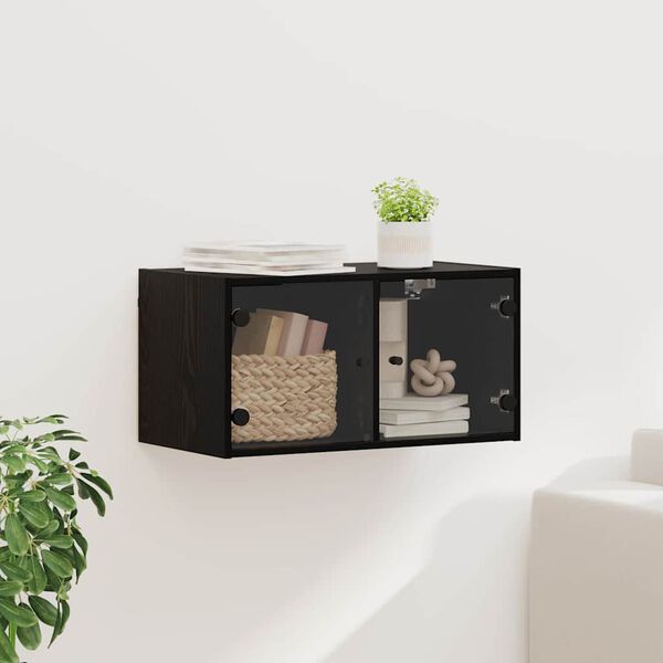 vidaXL Meuble mural Chêne noir 68 x 37 x 35 cm Bois d'ingénierie