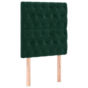 vidaXL T&ecirc;te de lit Vert fonc&eacute; 80x7x118/128 cm Velours