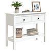 vidaXL Table console Blanc 100x35x75 cm Bois massif de pin