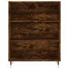 vidaXL Buffet haut Ch&ecirc;ne fum&eacute; 69,5x34x180 cm Bois d'ing&eacute;nierie
