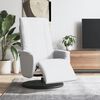 vidaXL Fauteuil inclinable avec repose-pieds blanc similicuir
