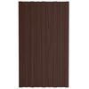 vidaXL Panneaux de toiture 12 pcs Acier galvanis&eacute; Marron 80x45 cm