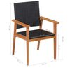 vidaXL Chaises d'ext&eacute;rieur lot de 2 R&eacute;sine tress&eacute;e Noir et marron