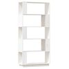 vidaXL Biblioth&egrave;que/S&eacute;parateur de pi&egrave;ce Blanc 80x25x163,5cm Pin massif