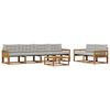 vidaXL Ensemble de canap&eacute;s d'ext&eacute;rieur 7 pcs Naturel et gris clair