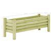 vidaXL Lit surélevé de jardin Bois de pin imprégné 120x40x42 cm