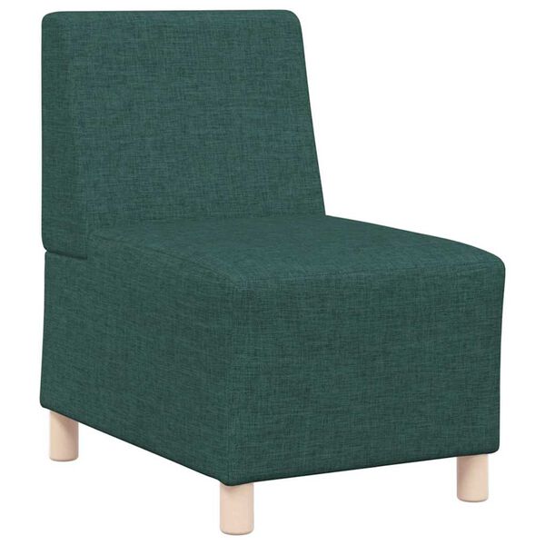 vidaXL Unit&eacute; de Sofa Modulaire Sans Accoudoirs 3 pcs Vert fonc&eacute;