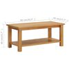 vidaXL Table basse 90x45x40 cm Bois de ch&ecirc;ne massif