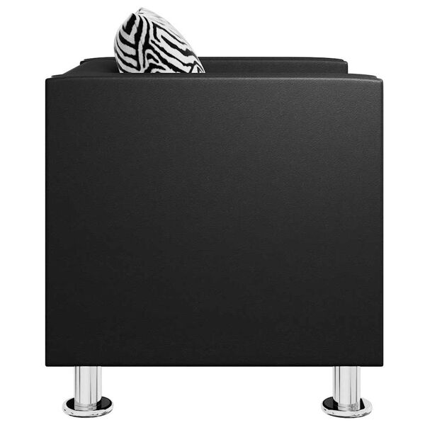 vidaXL Fauteuil noir similicuir