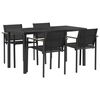 vidaXL Ensemble de meubles d'ext&eacute;rieur 5 pcs Noir et anthracite
