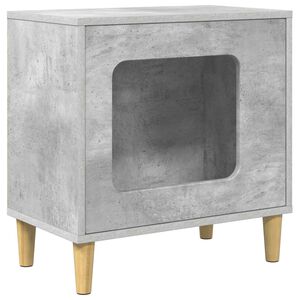 vidaXL Maison pour chat B&eacute;ton 51 x 30 x 52 cm Bois d'ing&eacute;nierie