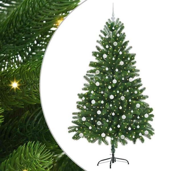 vidaXL Sapin de No&euml;l avec 300 LED avec support Vert 210 cm PE