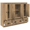 vidaXL Haut Armoire 3 pcs Ch&ecirc;ne artisanal Bois d'ing&eacute;nierie