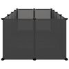 vidaXL Cage pour petits animaux Noir 144x74x46,5 cm PP et Acier