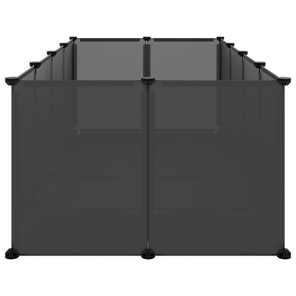 vidaXL Cage pour petits animaux Noir 144x74x46,5 cm PP et Acier