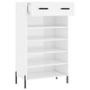 vidaXL Armoire &agrave; chaussure Blanc brillant 60x35x105 cm Bois ing&eacute;nierie