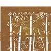 vidaXL Portail de jardin 100x75 cm en acier Corten et bambou