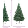 vidaXL Sapin de No&euml;l artificiel pr&eacute;-&eacute;clair&eacute; Vert 180 cm PVC