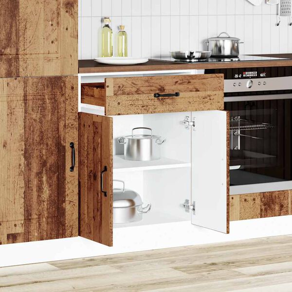 vidaXL Armoire de cuisine Kalmar vieux bois bois d'ing&eacute;nierie