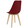 vidaXL Chaises à manger lot de 4 rouge bordeaux velours