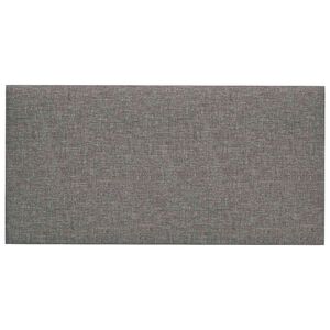 vidaXL T&ecirc;te de lit murale 12 pc 30 x 15 cm Gris clair tissu