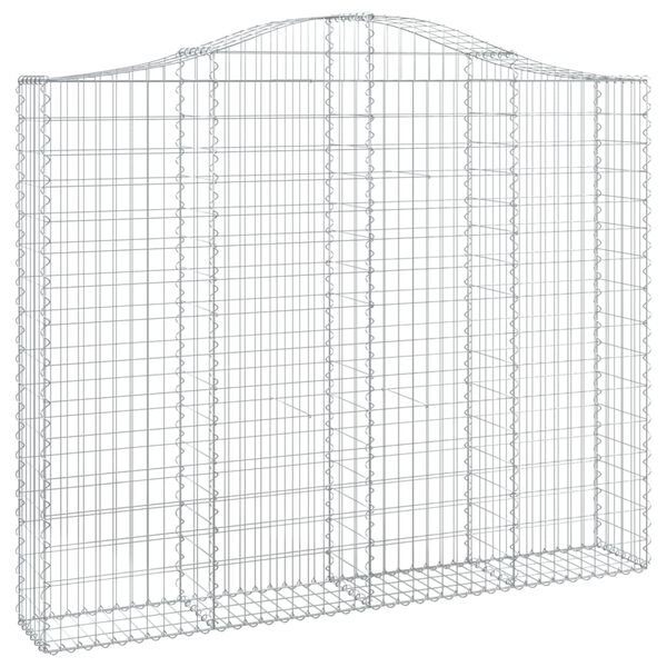 vidaXL Paniers à gabions arqués 11 pcs 200x30x160/180 cm Fer galvanisé