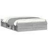 vidaXL Cadre de lit sans matelas sonoma gris 135x190 cm