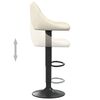 vidaXL Tabouret de bar Crème Velours