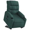 vidaXL Fauteuil inclinable électrique vert foncé tissu