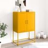 vidaXL Buffet haut jaune moutarde 68,5x38,5x107 cm acier