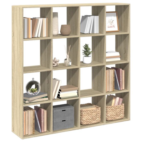 vidaXL Biblioth&egrave;que ch&ecirc;ne sonoma 137,5x29x137,5 cm bois d'ing&eacute;nierie