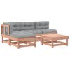 vidaXL Salon de jardin 5 pcs avec coussins bois massif douglas