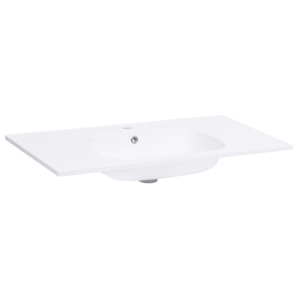 vidaXL Lavabo encastr&eacute; 605x460x105 mm SMC Blanc