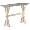 vidaXL Table console avec dessus en zinc 118x35x76 cm Bois de manguier