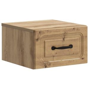 vidaXL Cabinet de chevet mural Ch&ecirc;ne artisanal 34,5 x 33 x 20 cm