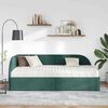 vidaXL Cadre de lit d'angle avec matelas 2 pcs Vert Velours