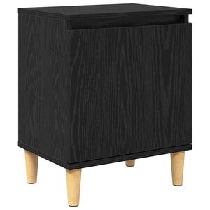 vidaXL Cabinet de chevet Ch&ecirc;ne noir 40 x 30 x 50 cm Bois d'ing&eacute;nierie