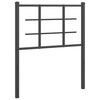 vidaXL T&ecirc;te de lit de remplacement m&eacute;tal noir 75 cm