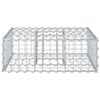 vidaXL Lit sur&eacute;lev&eacute; gabion Argent&eacute; 60 x 60 x 20 cm Acier galvanis&eacute;