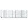 vidaXL Lit sur&eacute;lev&eacute; gabion Argent&eacute; 180 x 60 x 55 cm Acier galvanis&eacute;