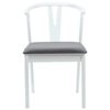 vidaXL Chaise de salle &agrave; manger 2 pcs Blanc et Gris