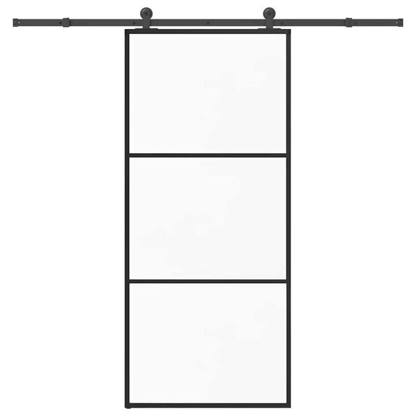 vidaXL Porte coulissante avec kit de quincaillerie 90x205 cm Verre ESG