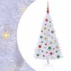 vidaXL Sapin de No&euml;l artificiel Blanc 120 cm PVC et Acier
