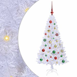 vidaXL Sapin de No&euml;l artificiel Blanc 120 cm PVC et Acier