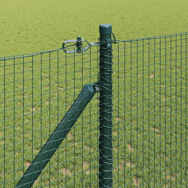 vidaXL Poteau de cl&ocirc;ture. Vert 25 x 1 m (19 x 19 mm maille) Acier